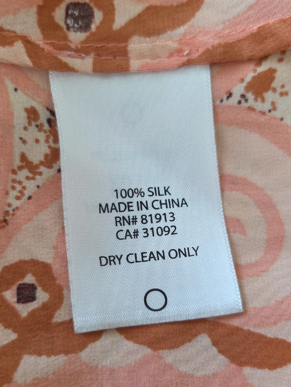 Tracy Reese Peach Printed Maxi Dress with Spaghetti Straps - Picture 6 of 6